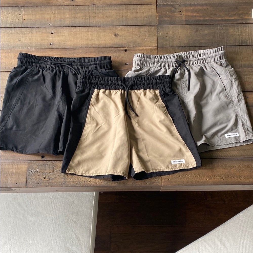 abercrombie kids Casual Shorts - Black, Tan, and Gray